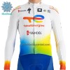 Wielershirt 2023 Team TotalEnergies Lange Mouw Winter Thermal Fleece